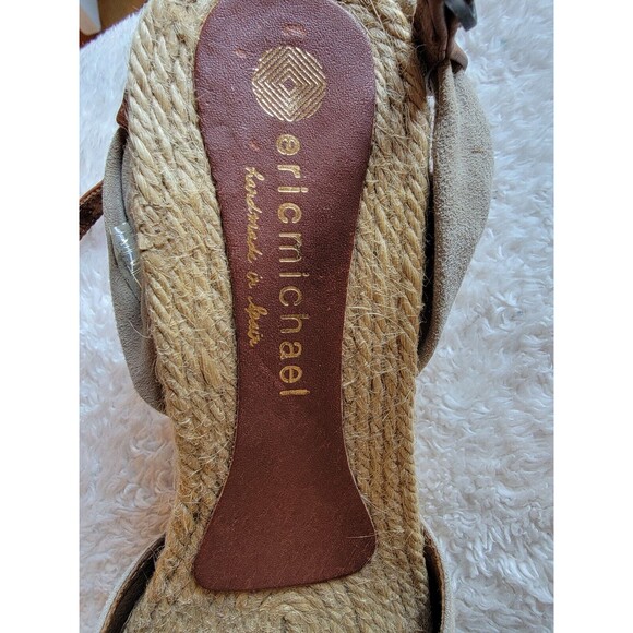 Eric Michael Handmade In Spain Espadrille Wedge Sandals Size 40‎ EU 9 US - Picture 4 of 11